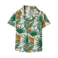 thumbnail image 4 of Miqool Toddler Boys Girls Hawaiian Shirt Kids Tropical 3D Print Short Sleeve Button Down Shirts for 6Months-13 Years Old, 4 of 9