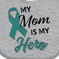 thumbnail image 4 of Inktastic My Mom is My Hero Ovarian Cancer Awareness Boys or Girls Baby Bib, 4 of 4