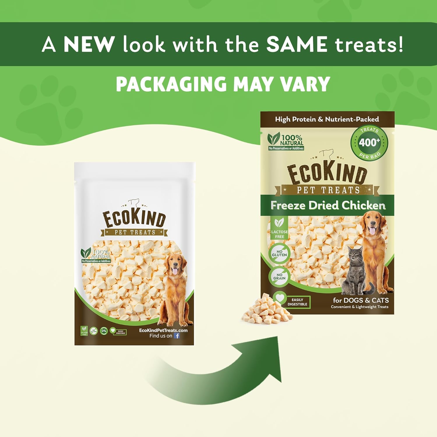 EcoKind Freeze Dried Chicken Treats for Dogs and Cats–Single Ingredient Raw Chicken, High Protein Pet Treats, Gluten Free Training Treats, All Natural and Easy to Digest, Freeze Dried Pet Snacks, 8oz