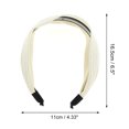 thumbnail image 4 of Unique Bargains 1 Pc Large Wide-side Headband 6.5"x4.33" Beige, 4 of 6
