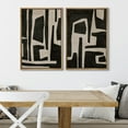 thumbnail image 4 of IDEA4WALL Framed Canvas Print Wall Art Set Abstract Black and Beige Contemporary Silhouette Design Illustration Minimalist Neutral Modern Art Vintage Wall Decor for Bedroom - 16"x24"x2 Natural, 4 of 5