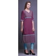 thumbnail image 3 of Bimba Robe Kurti Longue Imprimée Tunique Droite Robes pour Femmes Haut Indien, 3 of 5