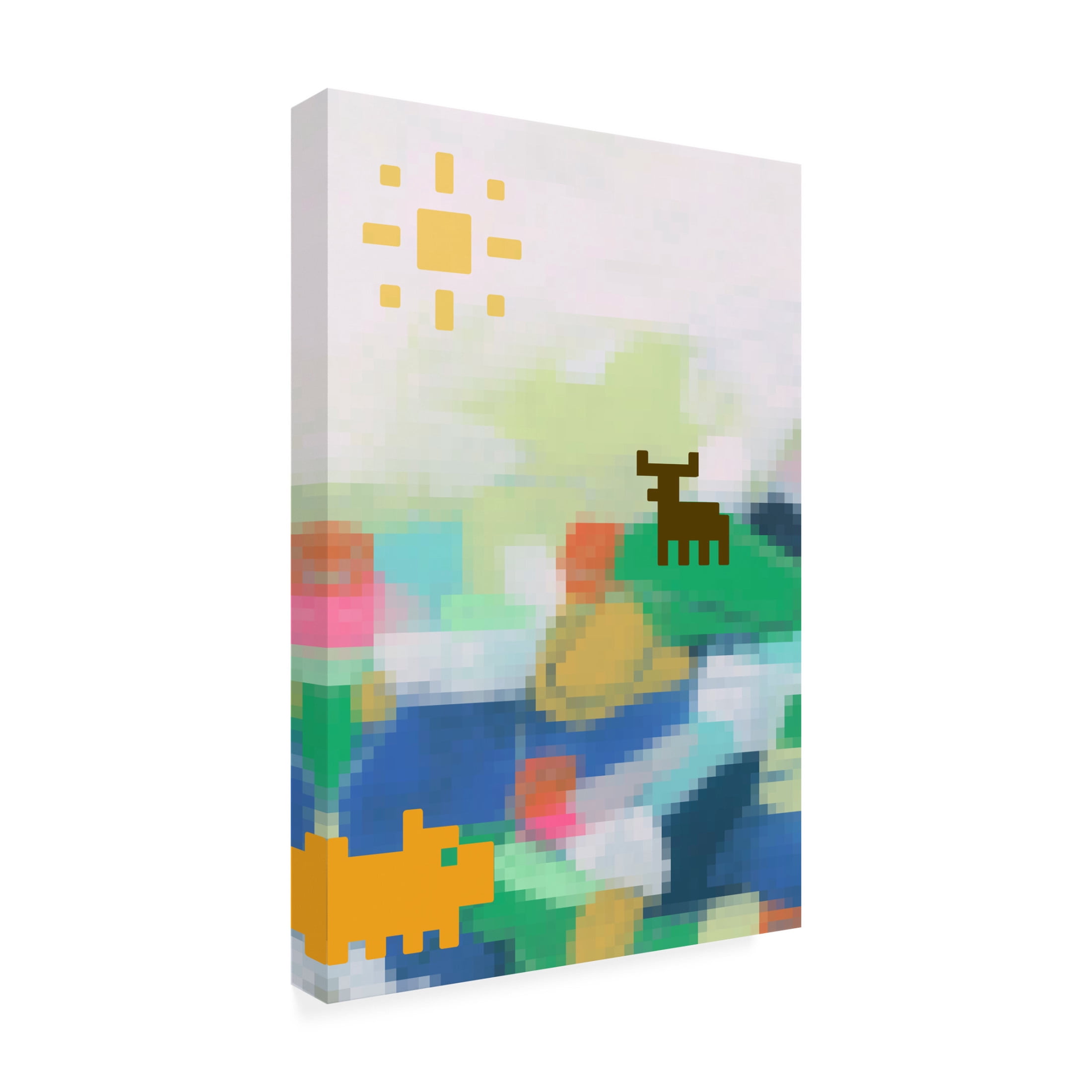 Trademark Fine Art June Erica Vess Pixel Land II Canvas Wall Art
