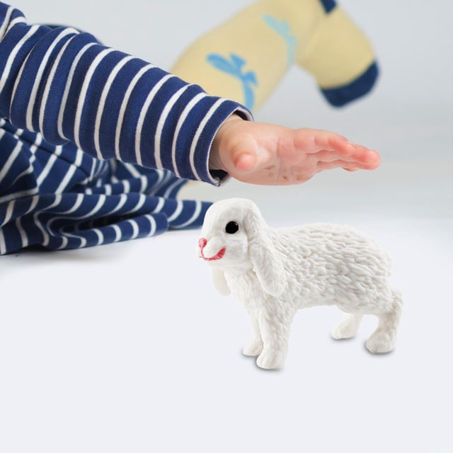 Figuras de Conejo Modelo de Juego de Conejo, Estatua de Animales Silvestres, Figuras de Animales de para Regalos de Cumpleaños, Regalo de Nav Estilo D