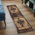 thumbnail image 3 of 2'x6' Rug Runners for Hallways Kitchen, Barn Door Non Slip Entryway Beside Floor Carpet Runner, Farmhouse Wooden Grain Rustic Tribal Pattern Washable Laundry Room Bedroom Throw Rugs Mat, 3 of 8