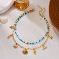 thumbnail image 5 of NICKSUN Boho Beach Vacation Multi-Layer Beaded Stackable Necklace, Colorful Seed Bead Choker with Starfish, Seashell, Fish & Mermaid Tail Charms, Coastal Ocean Layered Statement Jewelry, 5 of 7