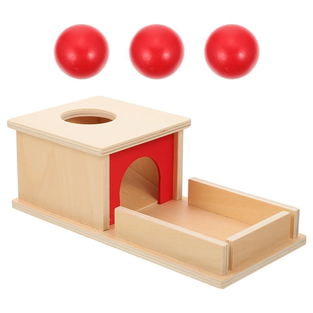 EeaseMX 1 juego de caja de madera para niños, juguete educativo temprano Montessori, juguete didáctico