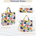 thumbnail image 6 of FORMRS Womens Corduroy Tote Bag Crossbody Shoulder Handbag with Pocket, Red Triangles, 6 of 7