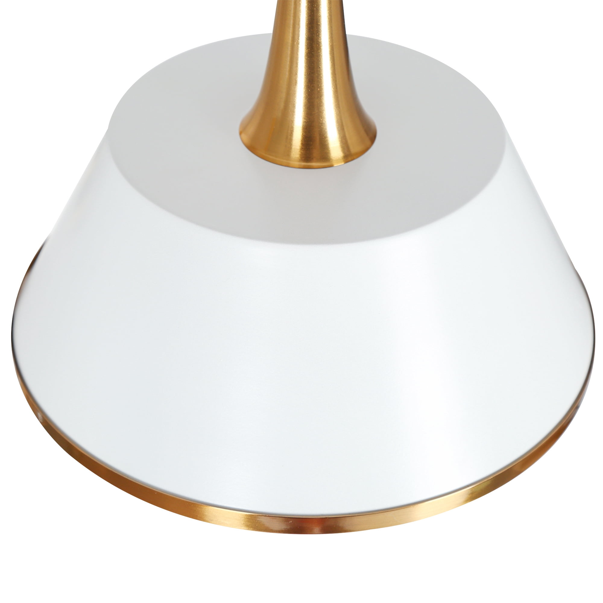 LNC White and Gold Modern Dome Pendant Light with Brass Finish for Kitchen or Dining Room