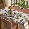 thumbnail image 3 of Colorful Butterfly Table Cloths for 4 Foot Rectangle Tables, Elegant Pastoral Butterflies Rustic Watercolor Patio Waterproof Elastic Fitted Tablecloths, Washable Rectangular Table Cover for Camping, 3 of 8