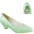 thumbnail image 3 of 1 1/2" Kitten Wedge Pump - Mint Faux Leather, 9, 3 of 3