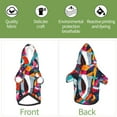 thumbnail image 6 of Honeii Abstract Jazz Instrumental Print Small Dog Hoodies Pet Hooded Sweatshirts Fall Winter Puppy Cat Sweaters Warm Clothes for Small Dogs Outfits Costume-Large, 6 of 7