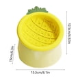 thumbnail image 3 of Bcylexb Adjustable Angle Elevated Dog Bowls, Silicone Fruit Shape Pet Bowls, Antiskid Cat Food and Water Bowl for Puppy and Kitten, Yellow, 3 of 6