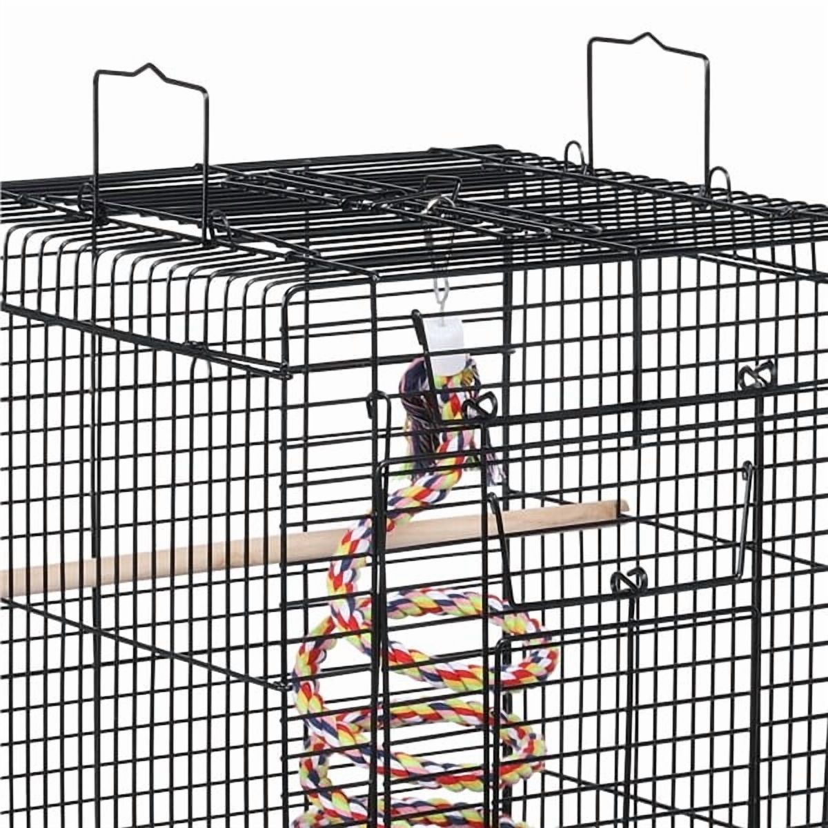 ZYPPP 23" Play Open Top Travel Bird Cage Carrier for Canary Cockatiel Small Parrots