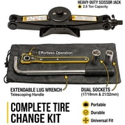 StanceMagic Complete Spare Wheel Tire Kit Fits 2017-2026 Tesla Model 3 Performance with 20 Wheels, 18x4 Rim, 125/85R18 Tire, 2 Ton Scissor Jack, Tools, Carrying Bag, Also fits Highland