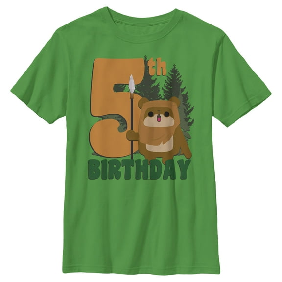 Boy's Star Wars Ewok 5th Birthday Graphic T-Shirt