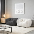 thumbnail image 5 of VNT Bean Bag Chair, Oversized Bean Bag for Adults & Kids, Faux Rabbit Fur, Supports Up to 550 lbs, White, 5 of 9