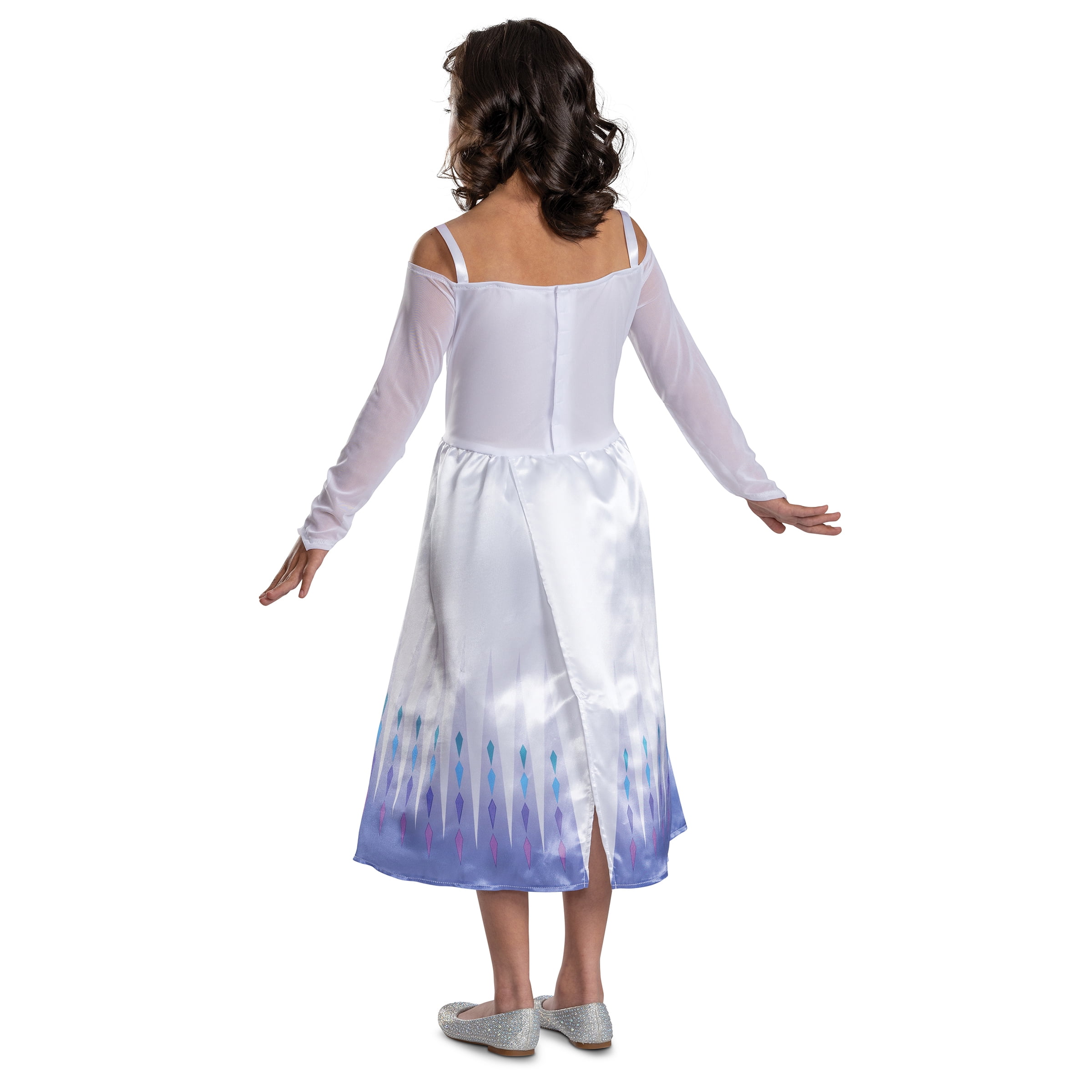 Disney Frozen 2 Snow Queen Elsa Halloween Adaptive Costume for Children, Girls Size XS (4/5), by Disguise