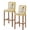 yellow, variant on Sunflowers Bar Stool Covers Set of 2, Yellow Floral Botanical Black White Checkered Rustic Stretch Bar Chair Covers with Backs, Removable Pub Counter Height Chair Cover for Kitchen Dining Room Cafe