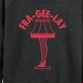 thumbnail image 3 of A Christmas Story - Leg Lamp Fragile Must Be Italian - Women's Lightweight French Terry Long Sleeve Shirt, 3 of 5