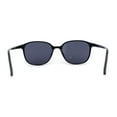 thumbnail image 4 of Elegant Thin Plastic Rounded Rectangle Gentlemens Sunglasses All Black, 4 of 4