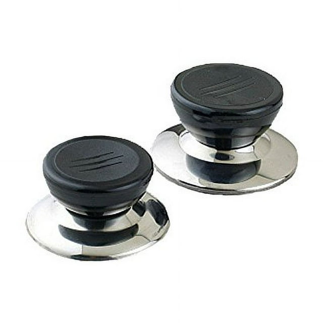 Asa de tapa de olla universal de 2 piezas, tapa de mango de olla de repuesto para utensilios de cocina, base de acero inoxidable redonda