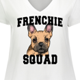 thumbnail image 4 of Inktastic Cute French Bulldog  Frenchie Squad Women's Plus Size V-Neck T-Shirt, 4 of 5
