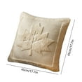 thumbnail image 3 of NWOKYZGH Halloween Plush Pillow Covers 17x17 Set of 2 Maple Leaves Embroidery Throw Pillow Covers Farmhouse Thanksgiving Home Decor Cushion Covers for Couch Sofa Bed, 3 of 6