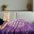 thumbnail image 3 of Geometry Soft Flannel Fleece Throw Blanket, Abstract Overlapping Circles on Vibrant Background Print, Cozy Plush for Indoor and Outdoor Use, 70" x 90", Fuchsia and Purple, by Ambesonne, 3 of 5