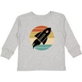 thumbnail image 3 of Inktastic Space Rocket Retro Sunset Boys or Girls Long Sleeve Toddler T-Shirt, 3 of 5