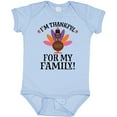 thumbnail image 3 of Inktastic Thanksgiving Girl Turkey Thankful For Family Girls Baby Bodysuit, 3 of 5