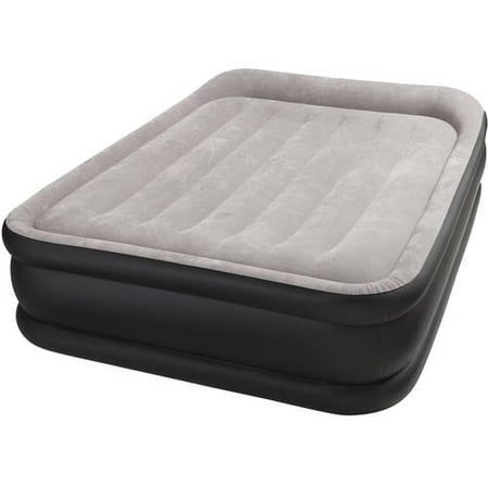 Intex Deluxe Raised Pillow Rest Airbed Mattress with Built-in Pump, 1 Each