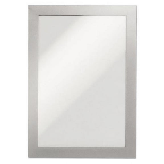 Durable 491323 5.5 x 8.5 in. Adhesive DURAframe Sign Holder, Silver - Pack of 2