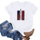 thumbnail image 1 of Fiudx Camisas de Mujer Blusa de Manga Corta con Estampado de Moda para Mujer, Divertida Camiseta con Cuello Redondo, 1 of 3