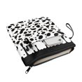thumbnail image 3 of HELLHERO 1pcs Book Covers with Handle Vintage Book Cover Carrying Case Reusable with Washable for Reader Book Organzoer Holder, Black White Drip Spots, 3 of 8