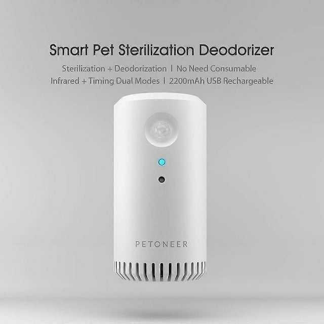 Petoneer Sterilization Deodorizer For Pets Odor Eliminator Infrared Cold Cathode Sterilization Machine for Dogs Cats 2200mAh