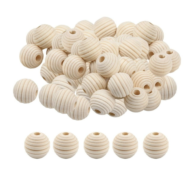 Roscadas de de con Forma de Colmena, Espaciador de 0,8 Pulgadas para Joyas, Macramé, Baoblaze Espaciador de cuentas sueltas de madera