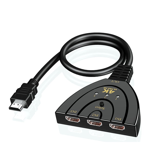 Mini divisor de interfaz Multimedia HD de 3 puertos, conmutador de interfaz Multimedia 4K HD, interruptor de interfaz Multimedia HD, concentrador de puerto de salida 3 en 1