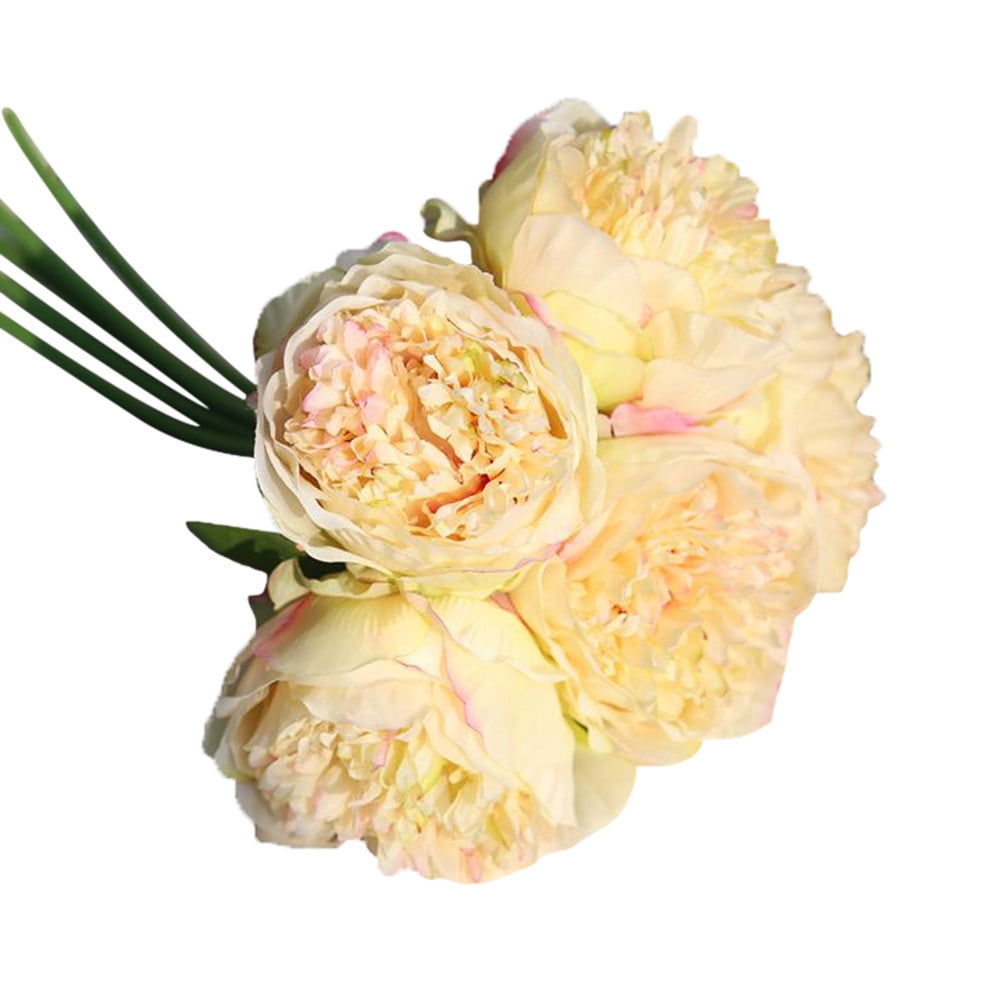Artificial Peony Silk Fake Flower Bridal Hydrangea Wedding Home Bouquet Decor aa 