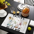 thumbnail image 3 of Gnomes Easter Placemats Set of 6, Eggs Botanical Carrot Pastoral Placemats for Dining Table, Place Mats for Kitchen Tabletop, Waterproof Wipeable Dining Table Mats Set, 3 of 9
