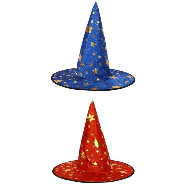 Disfraz de 2 Piezas Sombrero para Niños BLESIY Halloween Estampado de Estrellas Doradas