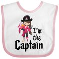thumbnail image 3 of Inktastic I'm the Captain Pirate Girl Girls Baby Bib, 3 of 4