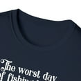 thumbnail image 3 of Worst Day Of Fishing, Gildan Unisex Softstyle T-Shirt, Graphic Tee, S-3XL, 3 of 3