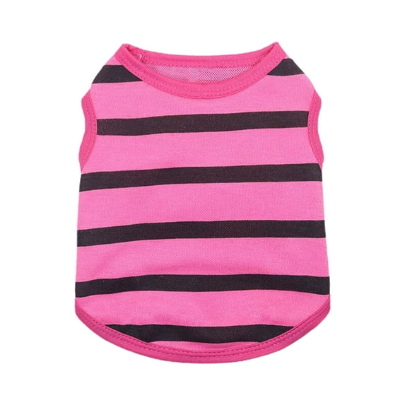 Thin Close-fitting Pets Clothes - No Pilling, Comfortable, Washable, Dress Up, Cotton Sleeveless Stripe Dog Vest for Summer
