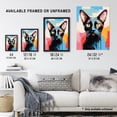 thumbnail image 3 of Siamese Cat Lover Gift Pet Portrait Blue Orange Pink Artwork Painting Artwork Framed Wall Art Print A4, 3 of 5
