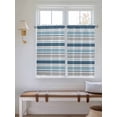 thumbnail image 2 of Blue Grey Striped 2 Panel Kitchen Curtains for Windows, Farmhouse Stripes Modern Abstract Art Bathroom Privacy Curtain, Home Décor Window Treatment for Bedroom/Living Room 55"x45", 2 of 6