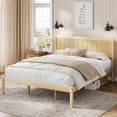 thumbnail image 2 of Leumius King Size Platform Bed Frame with Headboard, Wood Slat Support, No Box Spring Needed for Bedroom Guest Room Natural, 2 of 9