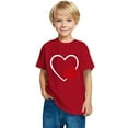 thumbnail image 7 of THDHVS Girls Summer T-Shirts,Summer Casual Tops for Kids,Girls Short Sleeve Heart Print T-Shirts Casual Cotton Tee Tops Blouse Red 7-8 Years, 7 of 7