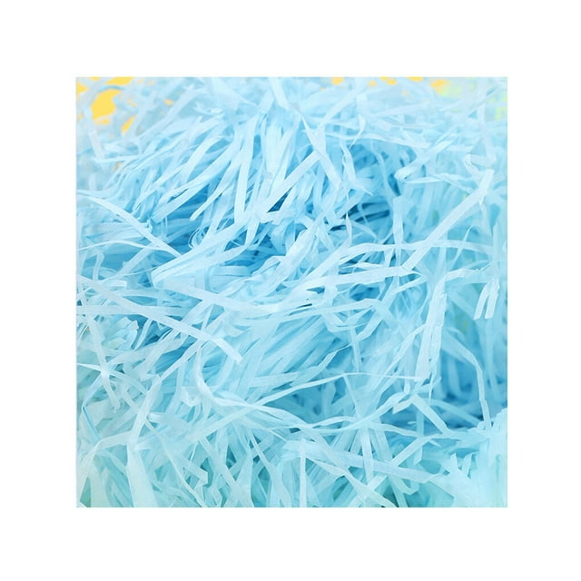 Crinkle Paper Raffia Shreds Colorful Boxes Filling Material DIY Packaging Confetti Wedding Party Greeting Tissue Accessories Sky Blue