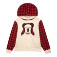 thumbnail image 2 of Disney Mickey Mouse Fleece Matching Family Pullover Hoodie Buffalo Plaid Adult, 2 of 5